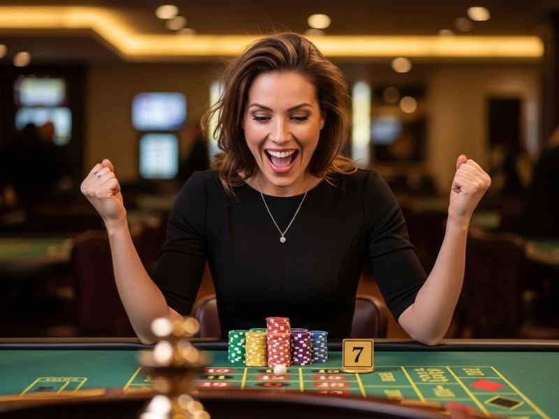 Color Game Perya hacks woman excited after winning on roulette.
