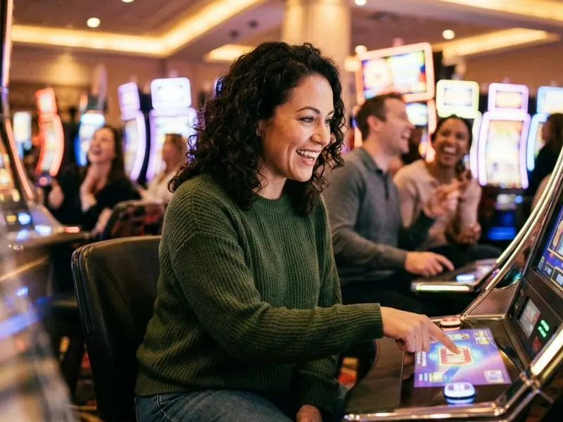 online casino free bonus happy moments are just a click away in the casino lively casino scene with lights tables and bonus excitement