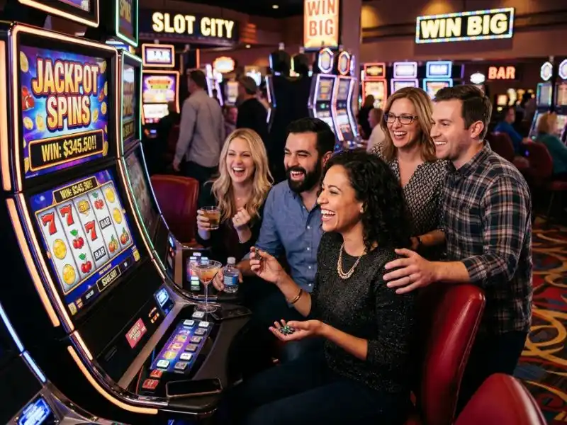 Smiling player receiving slot payout after 777 Jili Casino login