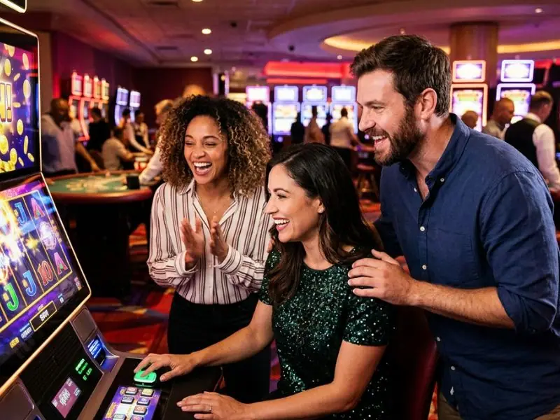 Free 100 PHP online casino promo showing thrill of casino gaming and luck