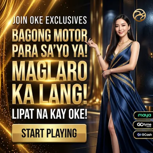 Okebet Fishing Games promo banner featuring a woman in an elegant blue gown, highlighting exclusive rewards, big winnings, and a chance to win a new motorcycle. Play Okebet Fishing Games and start winning today.