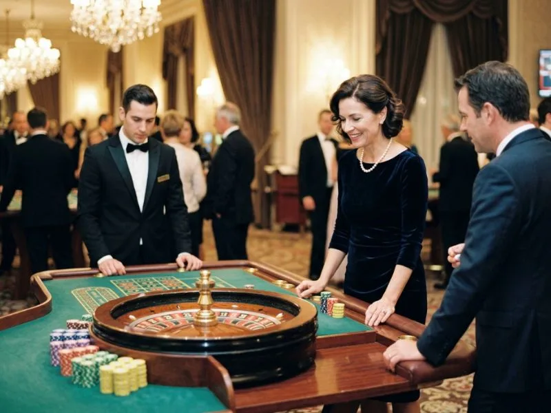 Confident woman enjoying casino gaming excitement at Red Casino.