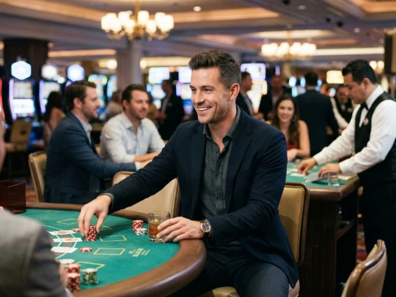 Skilled player making calculated moves at a PAGCOR online gaming license casino