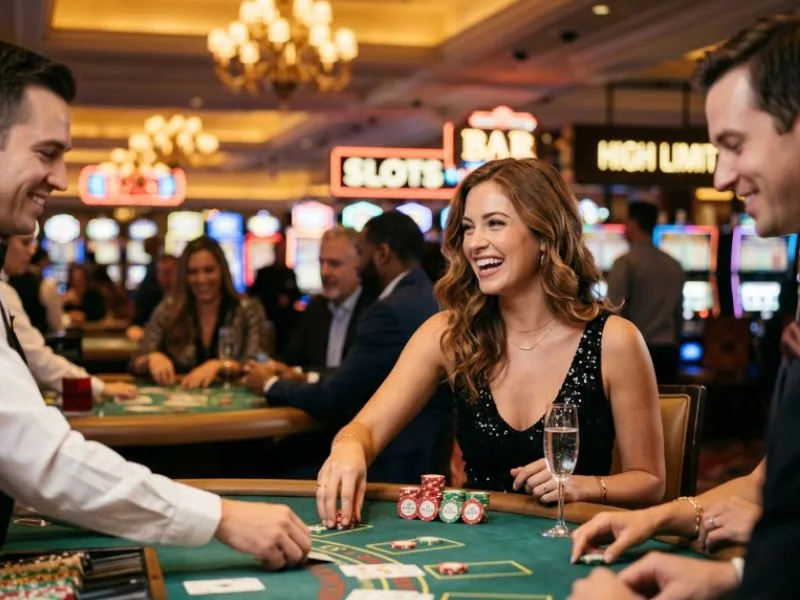 Stylish woman enjoying every round with a PAGCOR online gaming license