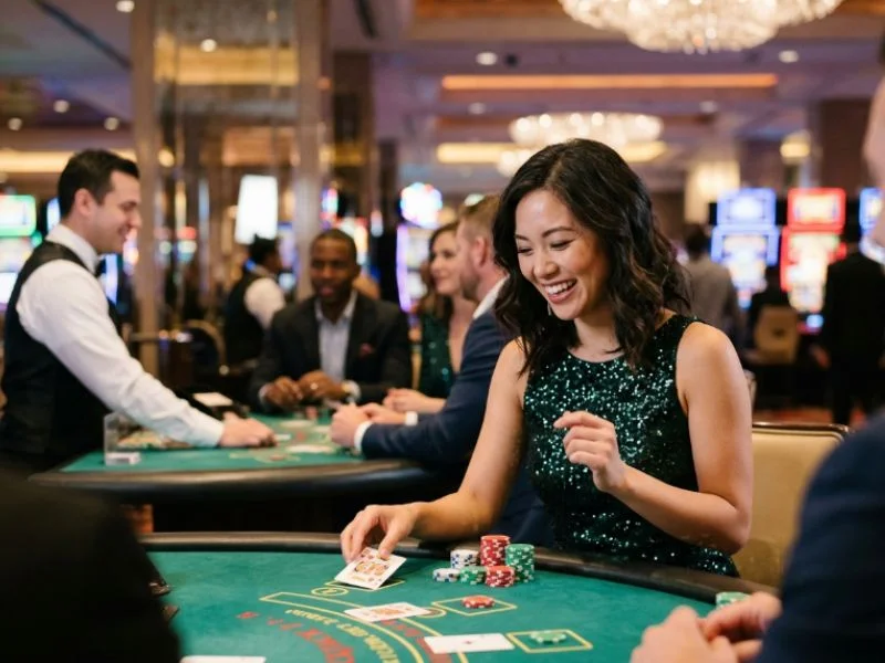 Woman enjoying fast and smooth gameplay with PAGCOR online gaming license