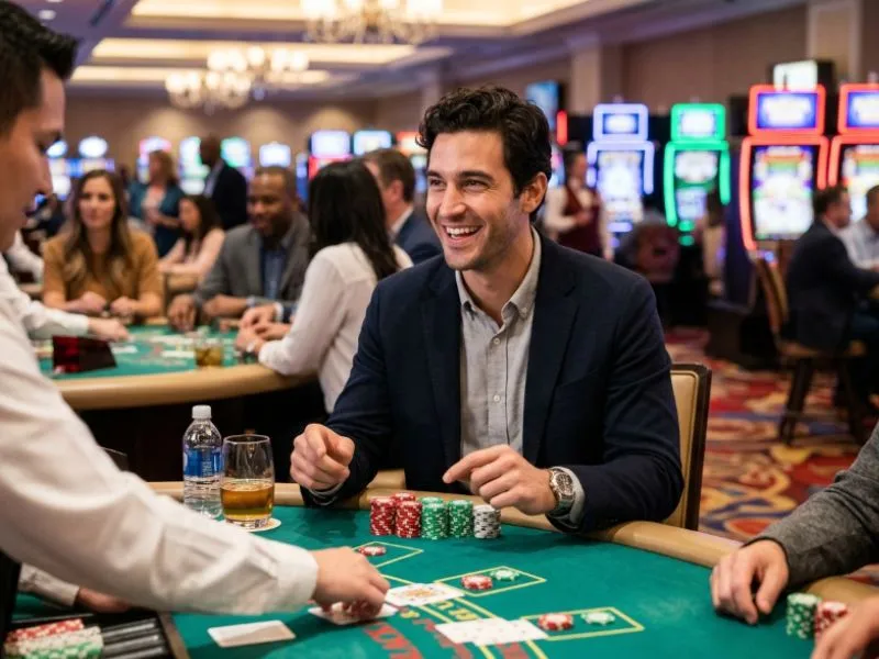Focused player enjoying scatter game GCash in popular casino games